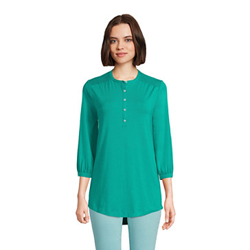 Jerseyshirt aus Baumwolle/Modal mit Smokdetails für Damen image number 0