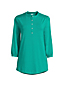 Jerseyshirt aus Baumwolle/Modal mit Smokdetails für Damen in Plus-Größe
