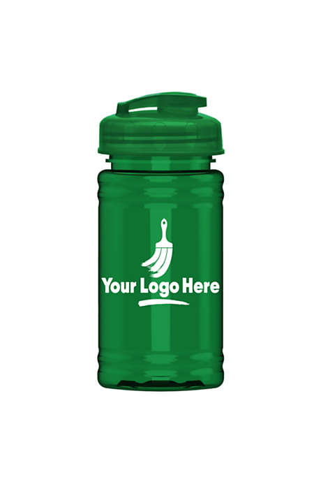 16oz UpCycle Mini RPET Custom Logo Sports Water Bottle with Flip Lid