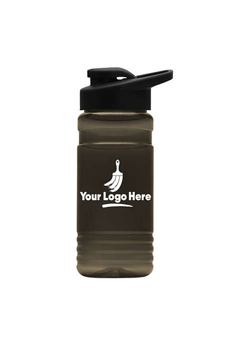 20oz UpCycle RPET Custom Logo Water Bottle with Drinkthru Lid