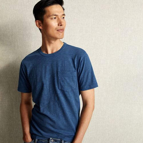 lands end mens pocket t shirts