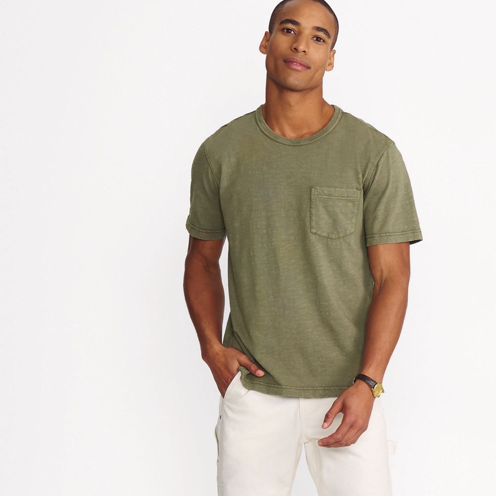 One World Slub Knit Short Sleeve Sublimated Print Shirttail Tee