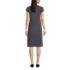 Women's Petite Cap Sleeve Box Pleat Ponte Dress, Back