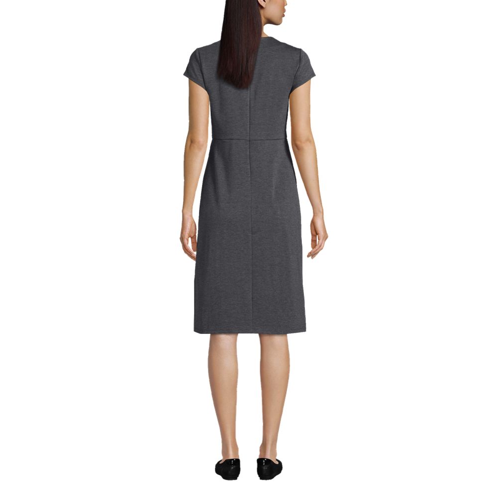 navy blue dress for baby girl Occasionally Made Long Sleeve Ponte Knit A Line Dress Black Size XL