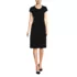 Women's Cap Sleeve Box Pleat Ponte Dress, Front