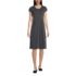 Women's Petite Cap Sleeve Box Pleat Ponte Dress, Front