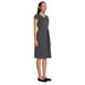 Women's Cap Sleeve Box Pleat Ponte Dress, alternative image