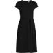 Women's Plus Size Cap Sleeve Box Pleat Ponte Dress, Front