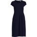 Women's Cap Sleeve Box Pleat Ponte Dress, Front