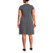 Women's Plus Size Cap Sleeve Box Pleat Ponte Dress, Back