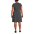 Women's Plus Size Cap Sleeve Box Pleat Ponte Dress, Back