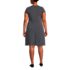 Women's Plus Size Cap Sleeve Box Pleat Ponte Dress, Back