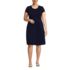 Women's Plus Size Cap Sleeve Box Pleat Ponte Dress, Front