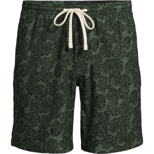 Deck Shorts, Men, size: M, regular, Green, Spandex/Cotton-blend, by Lands' End