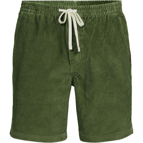 Deck Shorts, Men, size: L, regular, Green, Spandex/Cotton-blend, by Lands' End