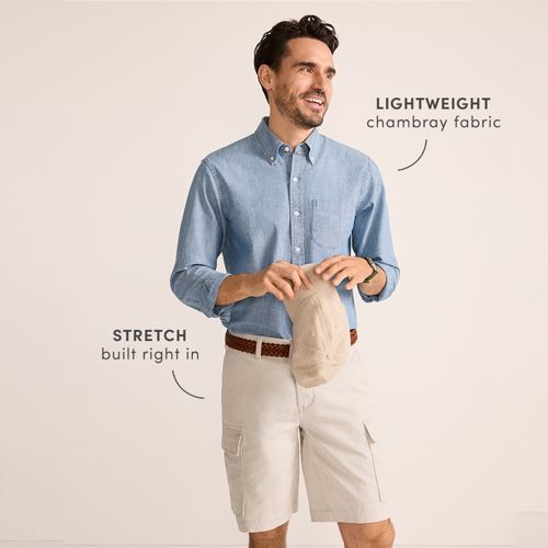 Men's 10.5" Traditional Fit Stretch Knockabout Cargo Shorts, alternative image