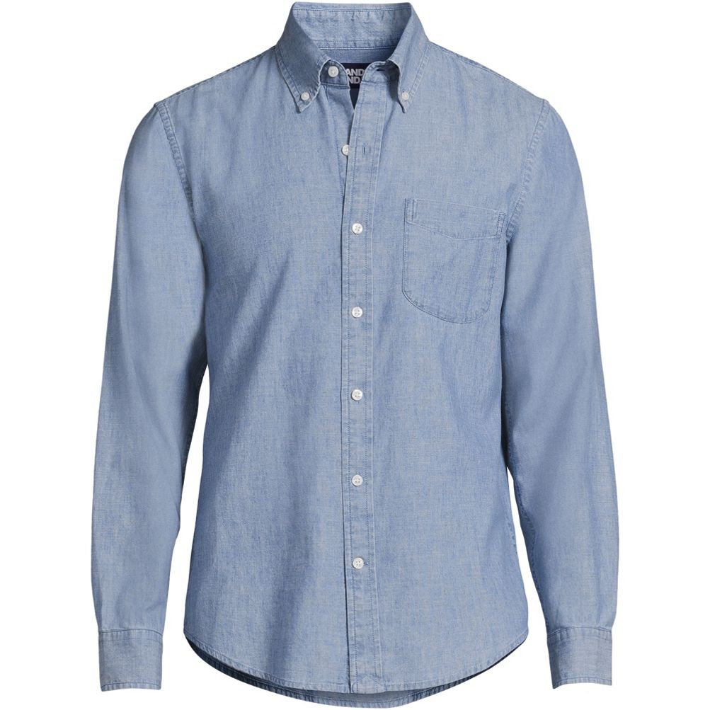 Mens long outlet sleeve chambray shirt