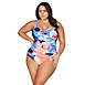 Artesands Women's Plus Size Arte A La Rue Monet Curve Fit Underwire Convertible One Piece Swimsuit, Front
