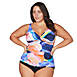 Artesands Women's Arte A La Rue Delacroix Curve Fit V-Neck Adjustable Tankini Top Swimsuit, Front