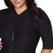 Artesands Women's Hues Curve Fit Sunsafe Zip Front Elbow Sleeve Sporty One Piece Swimsuit, alternative image