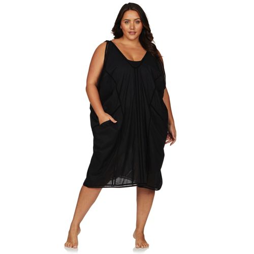 lands end plus size swim cover ups