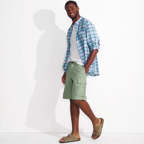 Men's Linen/Cotton Cargo Shorts Lands' End