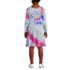 Girls Long Sleeve Gathered Waist Jersey Dress, Back