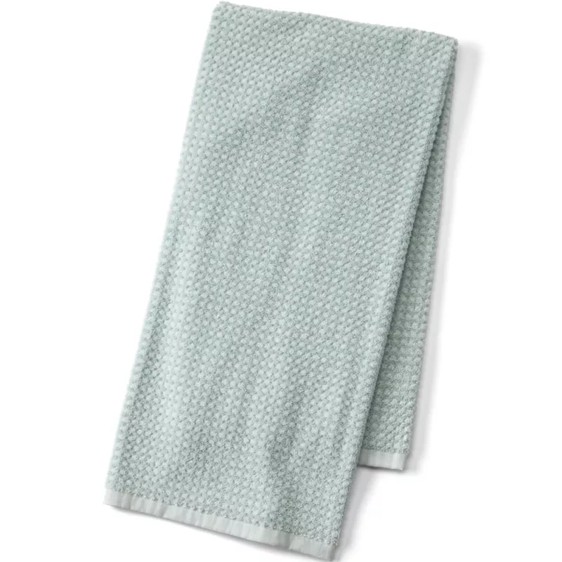 Quick-Dry Cotton Textured Gingham Bath Towel, Front