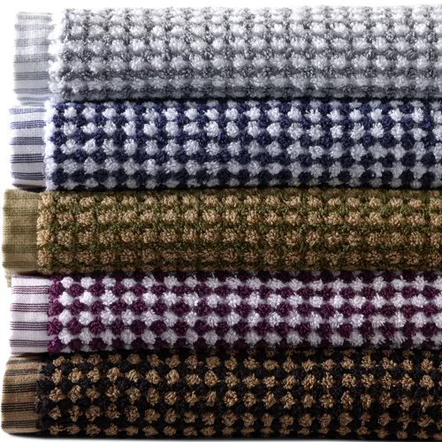 Quick-Dry Cotton Textured Gingham 6-Piece Towel Set, alternative image