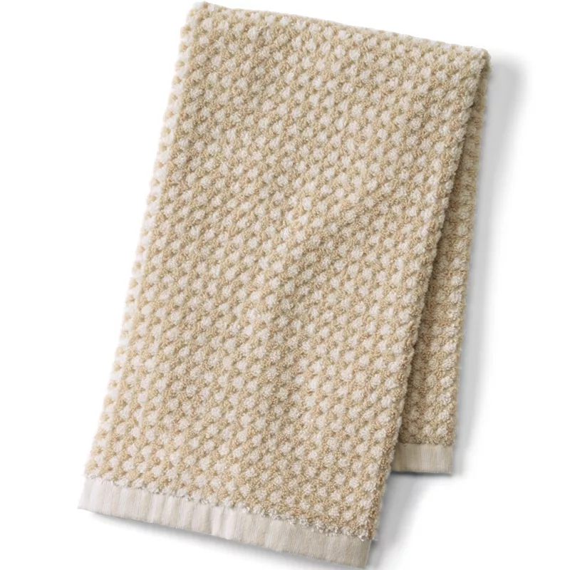 Quick-Dry Cotton Textured Gingham Hand Towel, Front