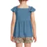 Girls Smocked Flutter Sleeve Gauze Tank Top, Back
