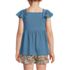 Girls Smocked Flutter Sleeve Gauze Tank Top, Back