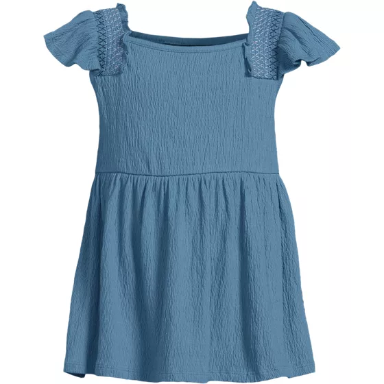 Girls Smocked Flutter Sleeve Gauze Tank Top - primary