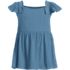 Girls Smocked Flutter Sleeve Gauze Tank Top, Front