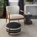Mina Victory Woven Stripes and Dots Indoor Outdoor Pouf, alternative image