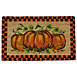 Northlight Checkered Pumpkin Fall Harvest Coir Doormat, Front