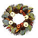 Northlight 24" Artificial Pumpkin Pinecone and Gourd Fall Wreath, Front