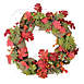 Northlight 18" Artificial Autumn Harvest Acorn Berry and Burlap Thanksgiving Fall Wreath, Front