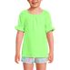 Girls Short Sleeve Eyelet Ruffle Sleeve Top, Front