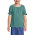 Girls Plus Short Sleeve Eyelet Ruffle Sleeve Top, Front