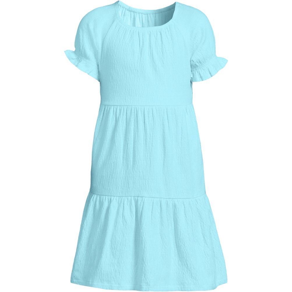 Lands end ruffle 2025 t shirt dress