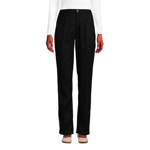Pantalon Fuselé en Lin à Taille Haute, Femme Stature Standard image number 0