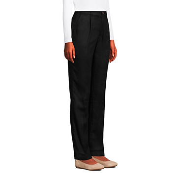 Pantalon Fuselé en Lin à Taille Haute, Femme Stature Standard image number 1