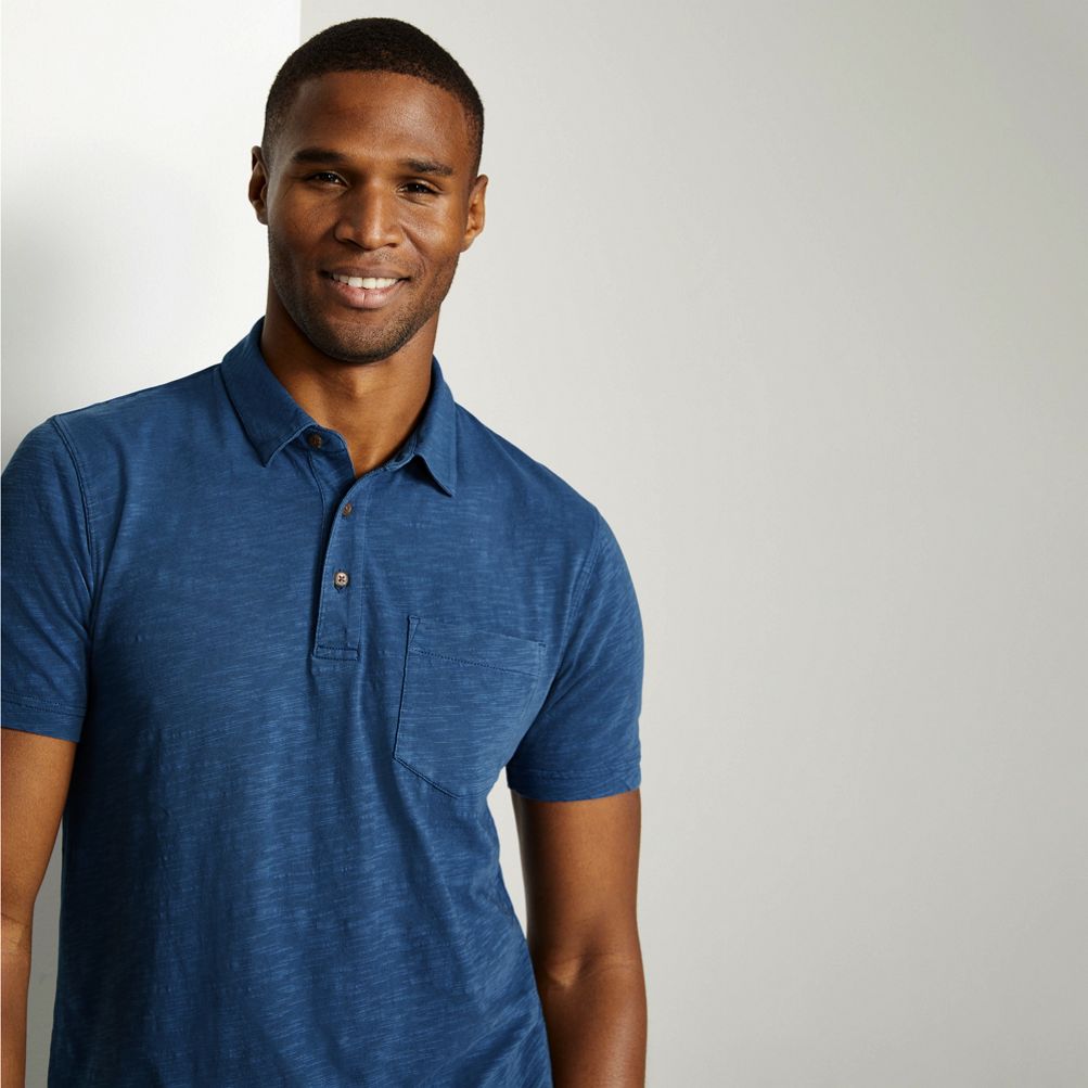 Mens short sleeve 2025 polo with pocket