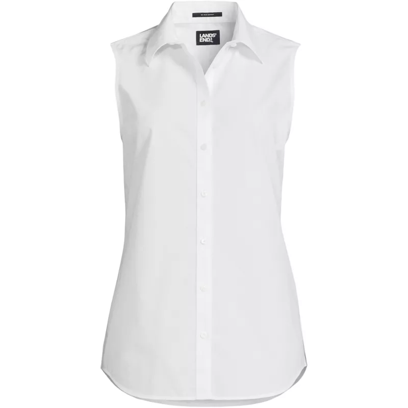Women's Plus Size No Iron Sleeveless Shirt, Front