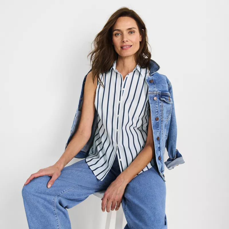 Women's No Iron Sleeveless Shirt, alternative image