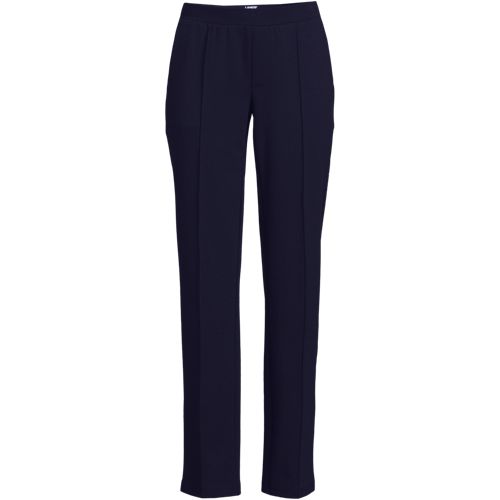 Women's Pintuck Straight Leg Ponte Pants