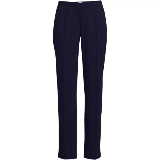 Women's Pintuck Straight Leg Ponte Pants - primary