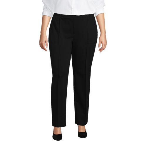 Ralph Lauren Metallic Trim Ponte Pants Women's Plus Size 1X Black