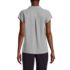 Women's Short Sleeve Split Neck Crepe Blouse, Back